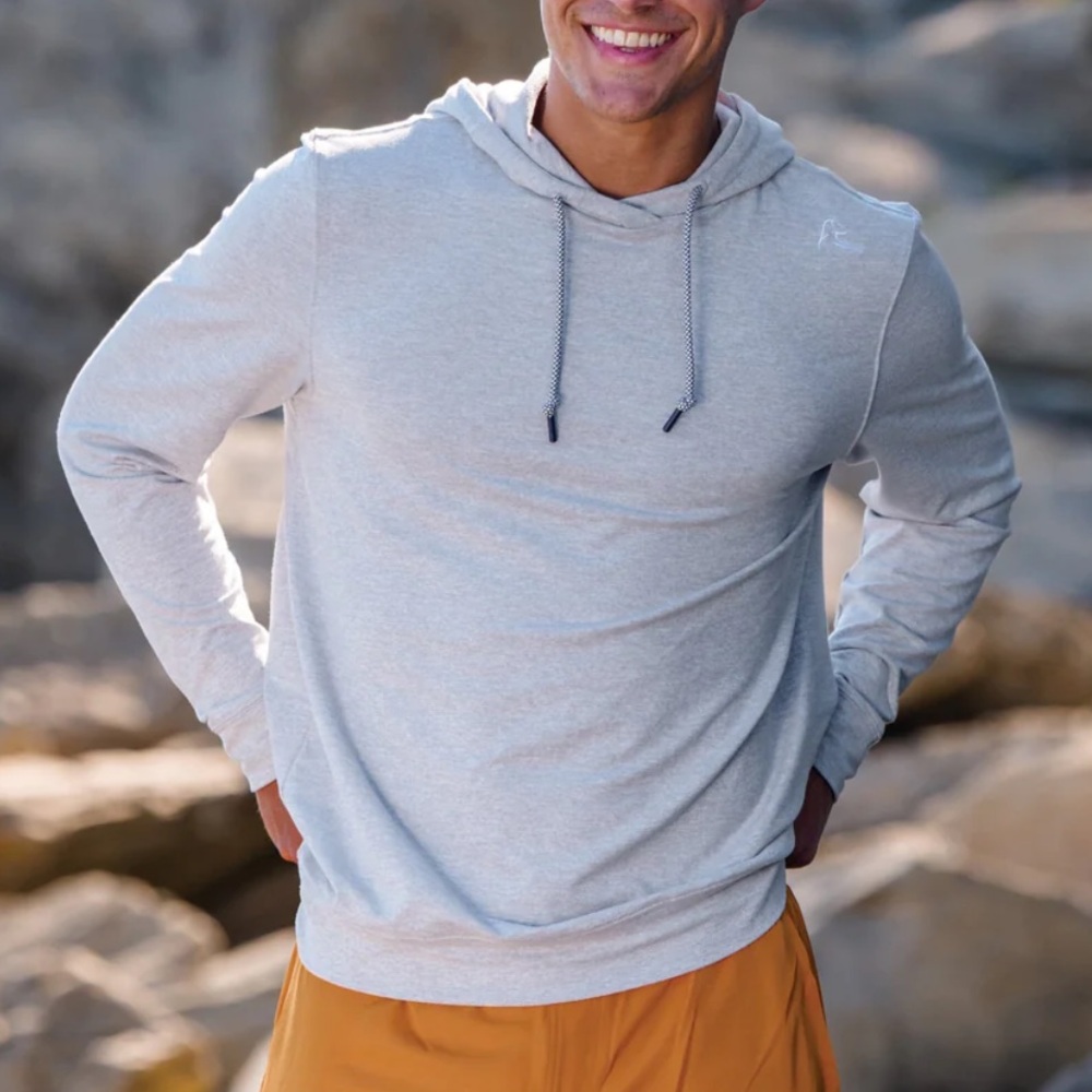 Rhoback Teal Blue Men's S Hesi Performance Hoodie - Picture 2 of 11